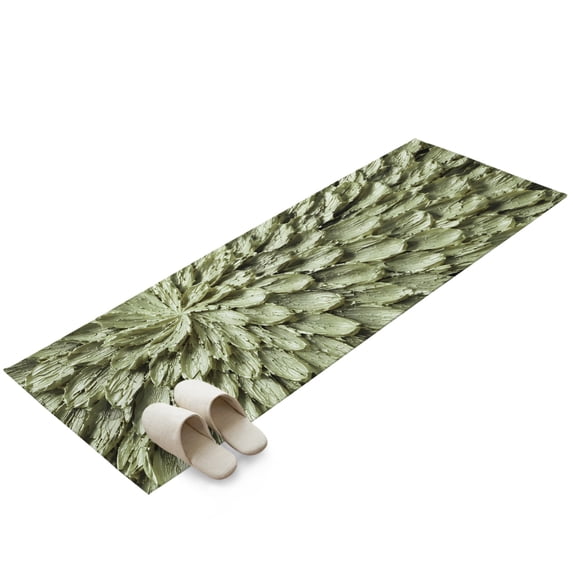 Hallway Runner Rug 2x6ft Sage Green Abstract Washable Runner Rug Non ...