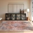 thumbnail image 1 of Hallway Runner Rug Boho Washable Non-Slip Carpet for Kitchen Entryway Laundry Bedroom, Room Decor, Home Decor, Ultra-Thin Runners Vintage Distressed Accent Rug, 6 x 9 ft, Orange, 1 Pack, 1 of 8