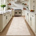 thumbnail image 1 of Hallway Runner Rug Non Slip - Washable 2.6x8 Kitchen Rugs for Living Room, Low-Pile Soft Bedroom Rug Indoor Floor Stain Resistant Carpets for Entryway, Laundry, Bathroom Beige Brown, 1 of 18