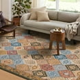 thumbnail image 1 of Hallway Runner Rug Vintage Washable Non-Slip Kitchen Rug Runner with Rubber Backing, Ultra-Thin Moroccan Boho Carpet Runner for Home Decor, 5 x 7 ft, Orange, 1 Pack, 1 of 8