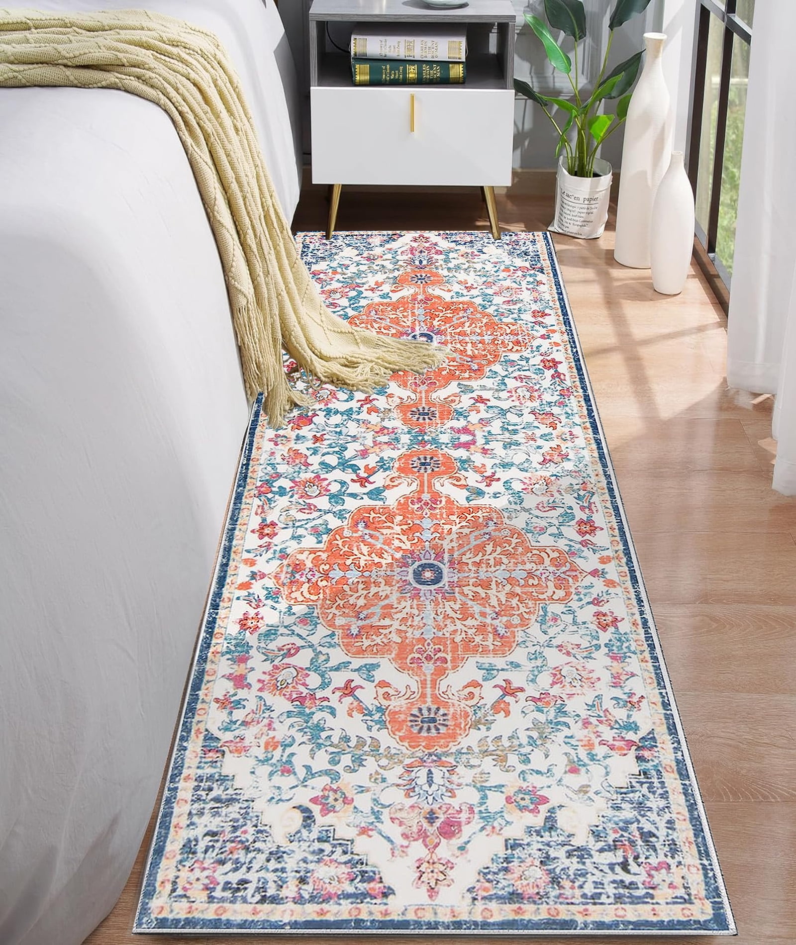 Hallway Runner Rug, Yamaziot 2' x 6' Washable Fall Rug for Bedroom