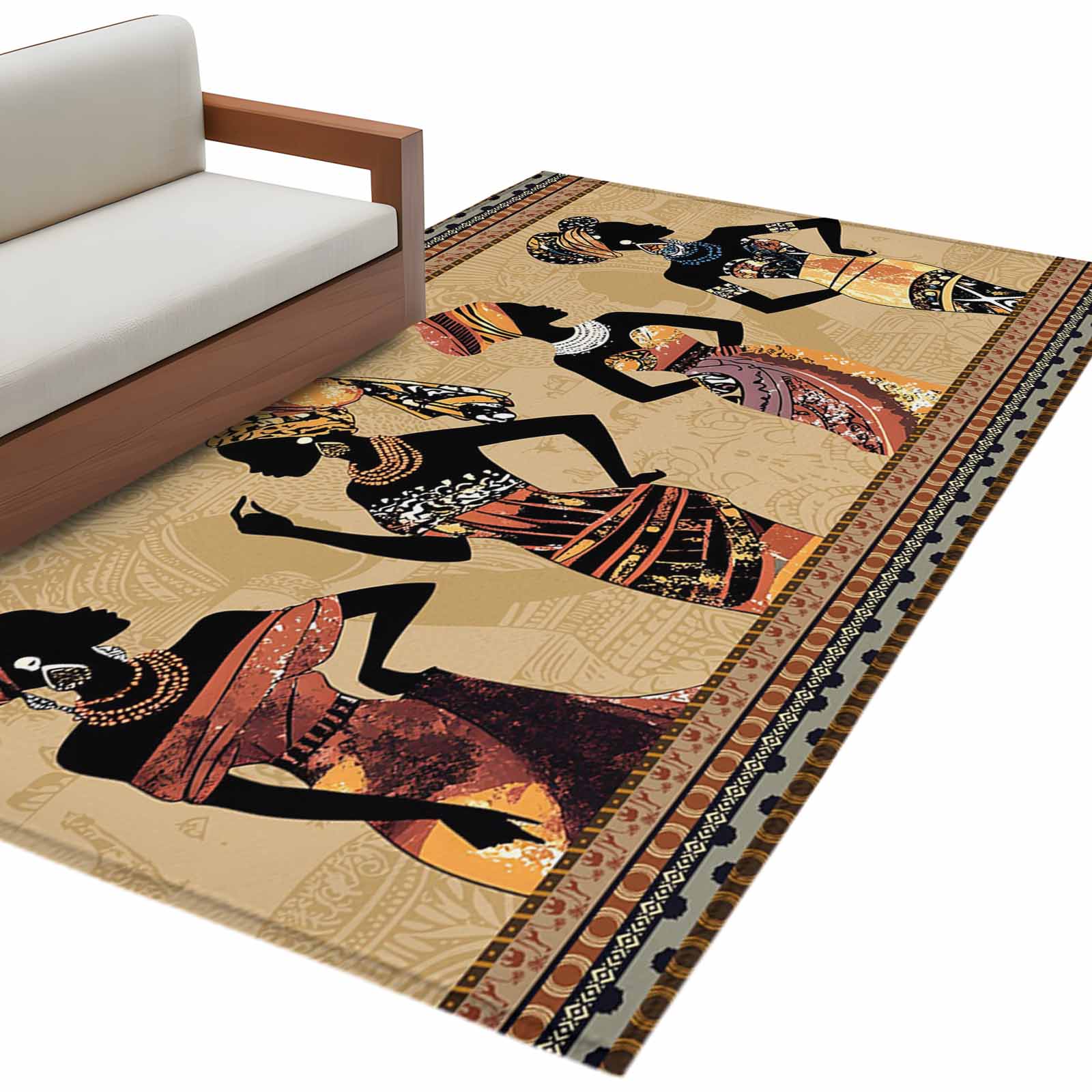 Hallway Runner Rugs 2.7x5 Ft, African Black Women Non Slip Area Rugs ...