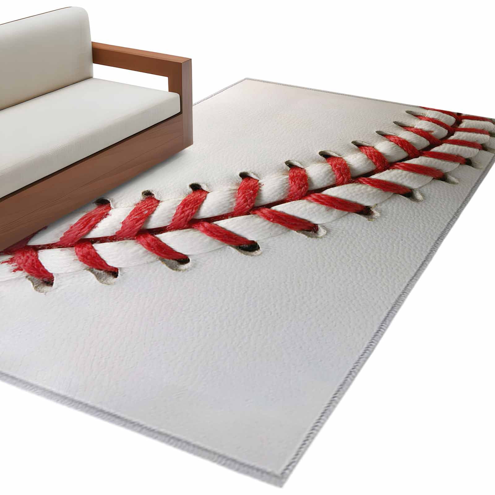 Softball Entry Rug Hallway Runner Rugs 2.7x5 Ft, Baseball Non Slip Area Rugs for Kitchen ...