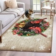 thumbnail image 1 of Hallway Runner Rugs 2.7x5 Ft, Christmas Non Slip Area Rugs for Kitchen Bedroom Entryway, Xmas Botanical Birds Snowflake Vintage Washable Carpet Runner Rug Floor Mats for Bedroom Home Decor, 1 of 9