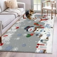 thumbnail image 1 of Hallway Runner Rugs 2.7x5 Ft, Grey Snowman Christmas Non Slip Area Rugs for Kitchen Bedroom Entryway, Xmas Snowflake Winter Ball Washable Carpet Runner Rug Floor Mats for Bedroom Home Decor, 1 of 9