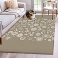 thumbnail image 1 of Hallway Runner Rugs 2.7x5 Ft, Japanese Non Slip Area Rugs for Kitchen Bedroom Entryway, Grey Simple Traditional Flowers Leaves Pattern Washable Carpet Runner Rug Floor Mats for Bedroom Home Decor, 1 of 8