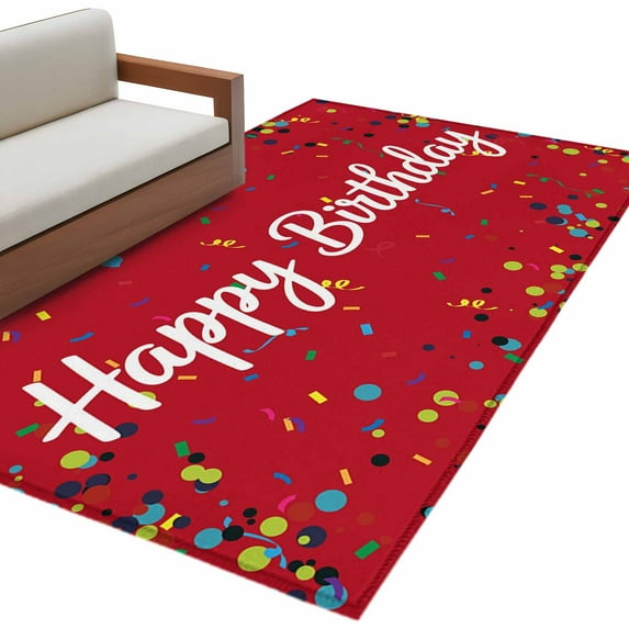 Hallway Runner Rugs 2.7x5 Ft, Red Birthday Non Slip Area Rugs for ...
