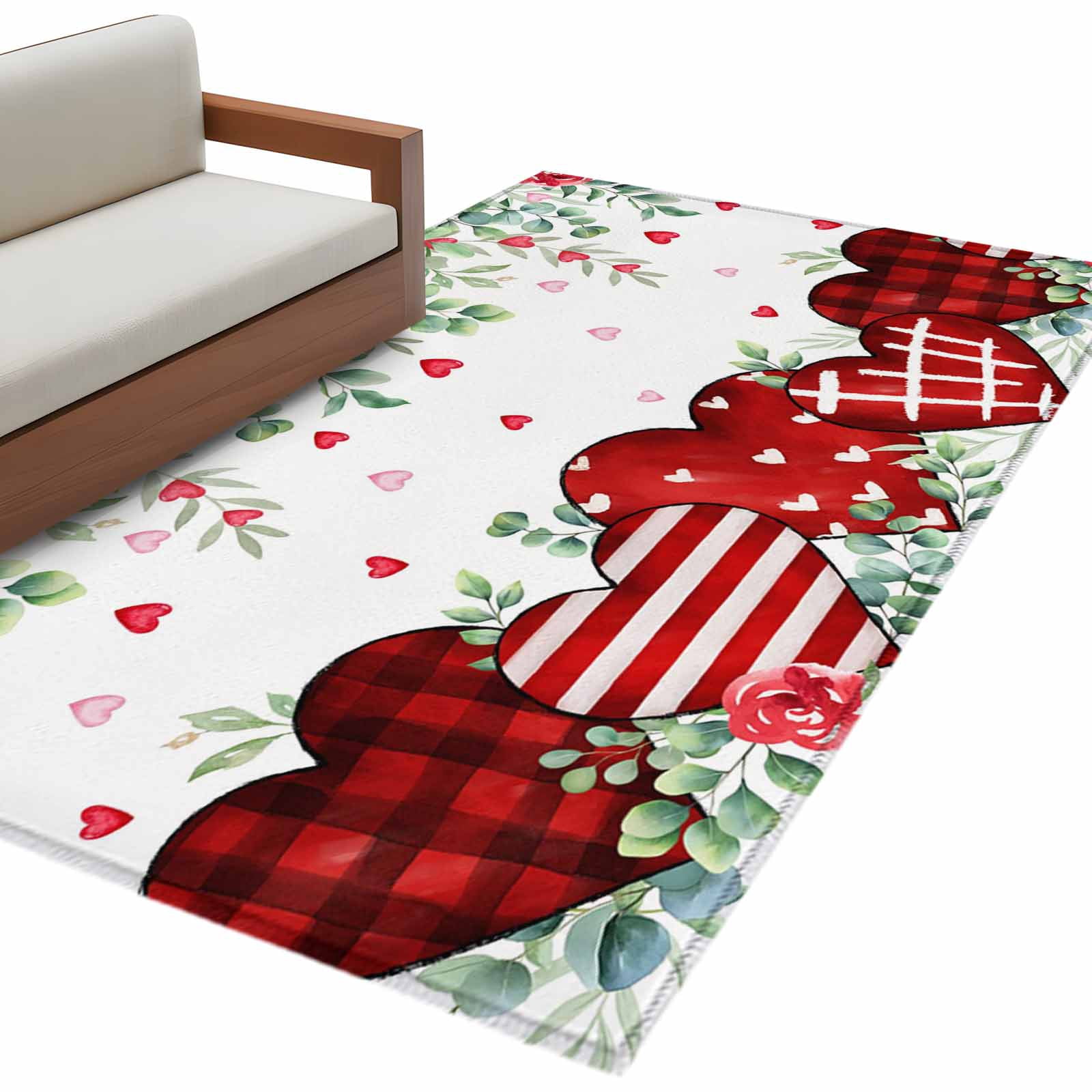 Valentine Rug Hallway Runner Rugs 2.7x5 Ft, Valentine's Day Non Slip Area Rugs for ...