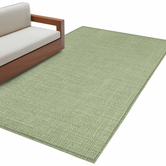 Hallway Runner Rugs 2.7x5 Ft, Vintage Sage Green Non Slip Area Rugs for Kitchen Bedroom Entryway, Farmhouse Retro Beige Solid Color Washable Carpet Runner Rug Floor Mats for Bedroom Home Decor