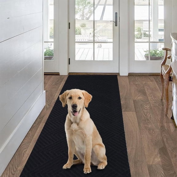 Hallway Runnner Rug Non Slip Rubber Backing Carpet 3x28 ft Custom Size, Heavy Duty Long Rug for Entryway, Kitchen, Garage, Stairs, Front Door, Laundry Room, Commercial Use