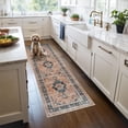 thumbnail image 1 of Hallway Washable Runner Rug - 2x7 Kitchen Rugs Entryway Vintage Soft Floor Mat Non Slip Indoor Farmhouse Carpet For Bathroom Living Room Bedroom (2 X 7  Orange), 1 of 6