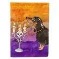 thumbnail image 1 of Hallween Black and Tan Dachshund House Flag, 1 of 4