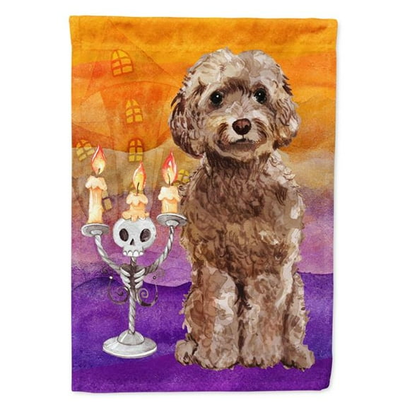 Hallween Brown Cockapoo Garden Size Flag