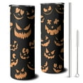 thumbnail image 1 of Hallween Ghost Pumpkin Face Tumbler with Straw, Ghost Pumpkin Face Stainless Steel Double Walled Vacuum Insulated Cup, Spooky Holiday Gifts for Women Men, 1 of 7