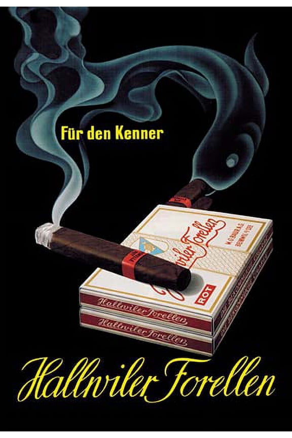 Hallwiler Forellen Cigars Museum quality giclee print canvas wrap(20" x 30")
