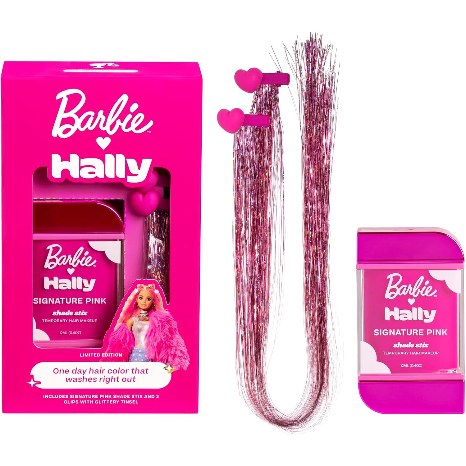 Hally Barbie Shade Stix, Temporary Hair Makeup & Accessories, Pink