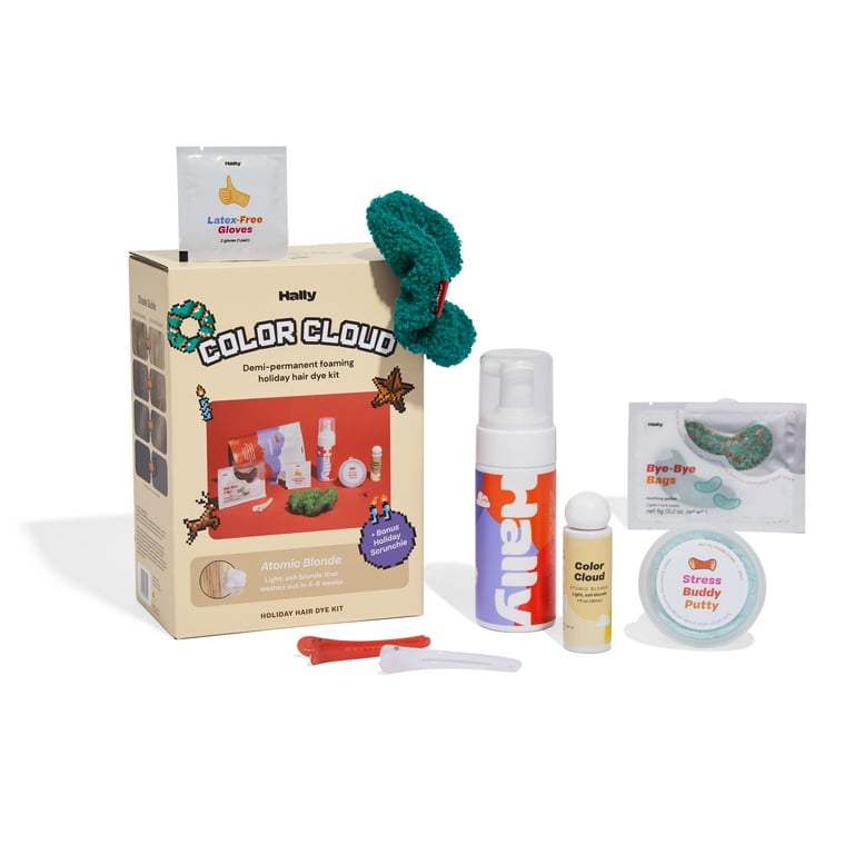 Hally Hair Holiday Gift Set, Atomic Blonde Light, Ash Blonde Demi