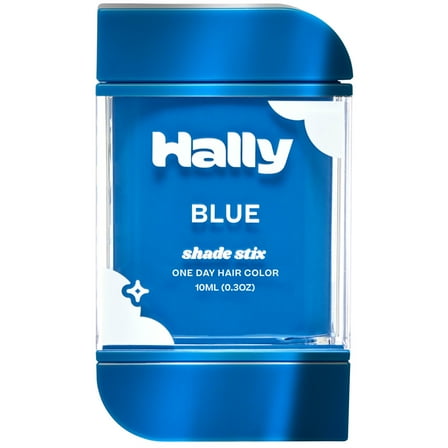 Hally Hair Shade Stix, Patent-Pending Temporary Hair Makeup, Blue, 10 ml