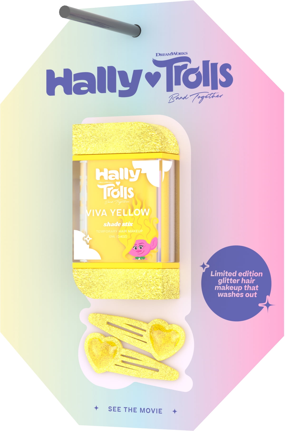 Hally Trolls Shade Stix Temporary Hair Makeup & Accessories- Viva - Yellow, 12 ml