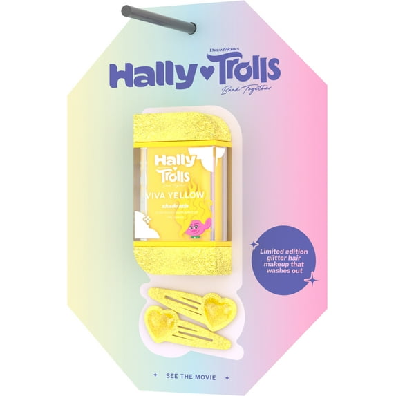 Hally Trolls Shade Stix Temporary Hair Makeup & Accessories- Viva - Yellow, 12 ml
