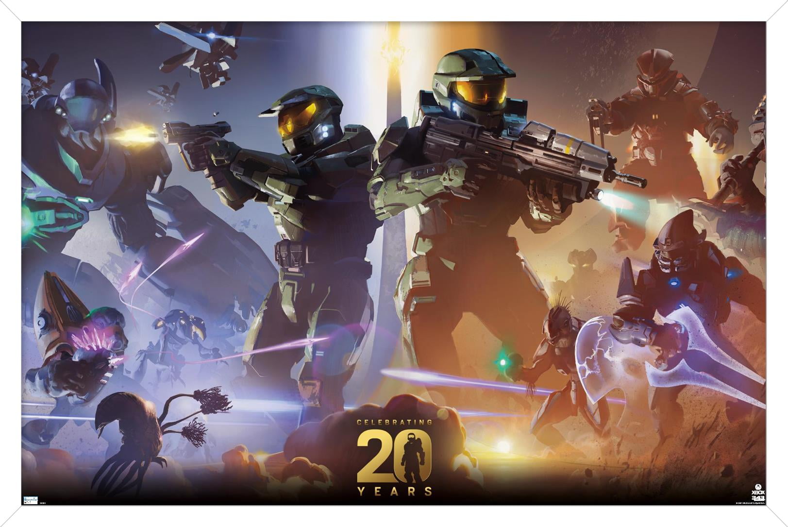 Halo - 20 Years Wall Poster, 14.725" x 22.375", Framed