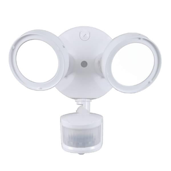 White Dual Head LED Motion Sensor Security Light