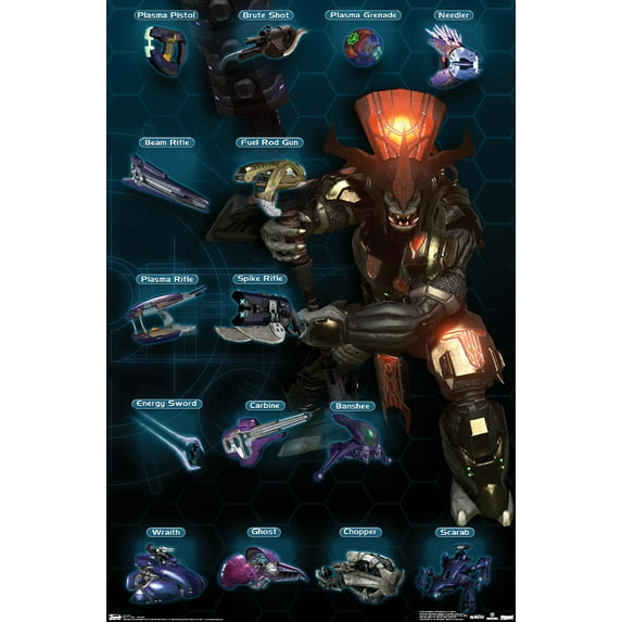 Halo 3 - Chart - Covenant Wall Poster, 14.725" x 22.375"