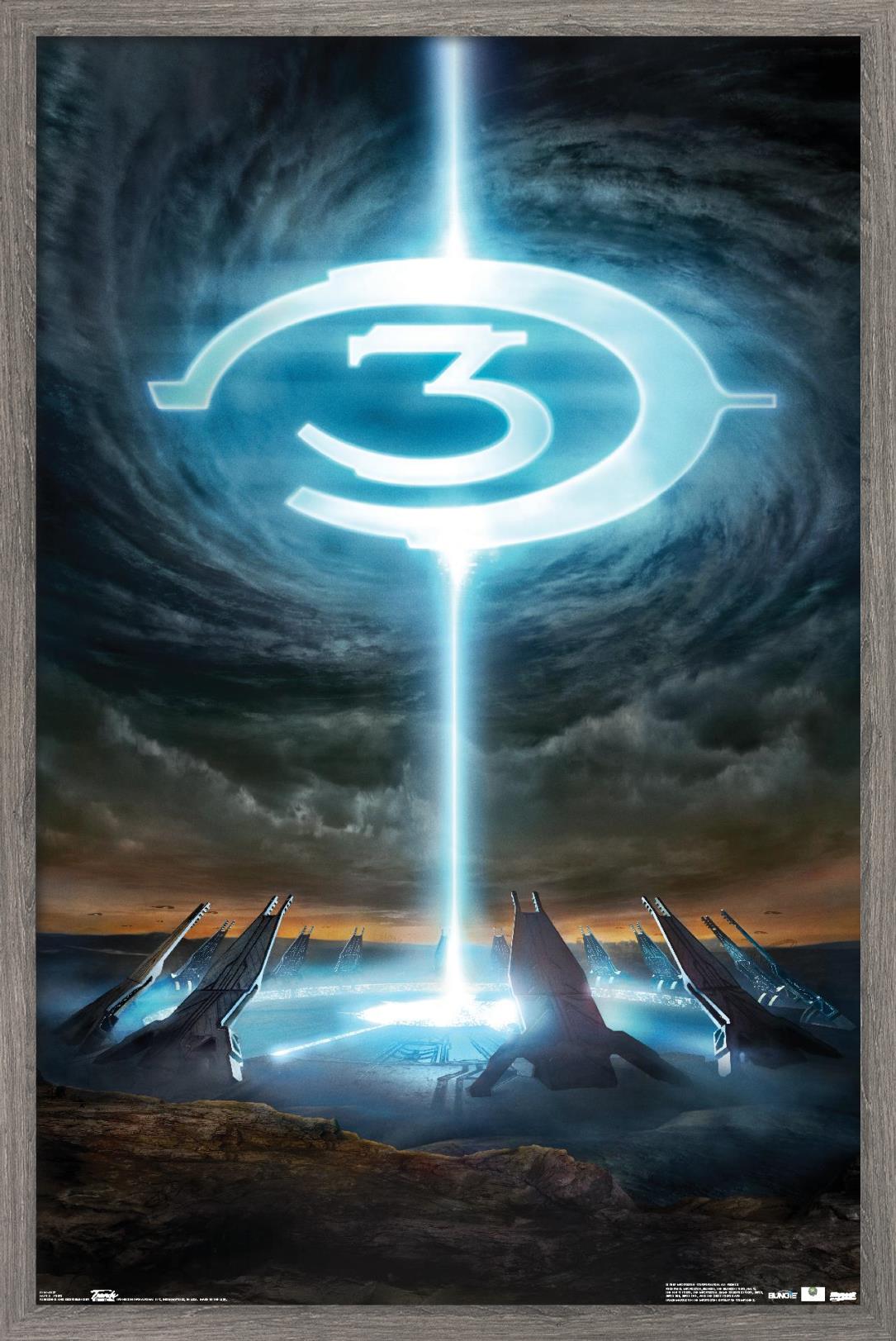 Halo 3 - Logo Wall Poster, 14.725" x 22.375", Framed