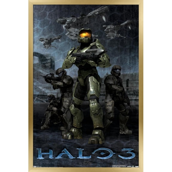 Halo 3 - Master Chief Wall Poster, 22.375" x 34", Framed