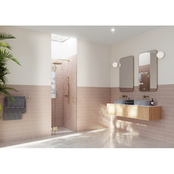 Halo 30.5 in. x 78 in. Glass hinged Glass Shower Enclosure
