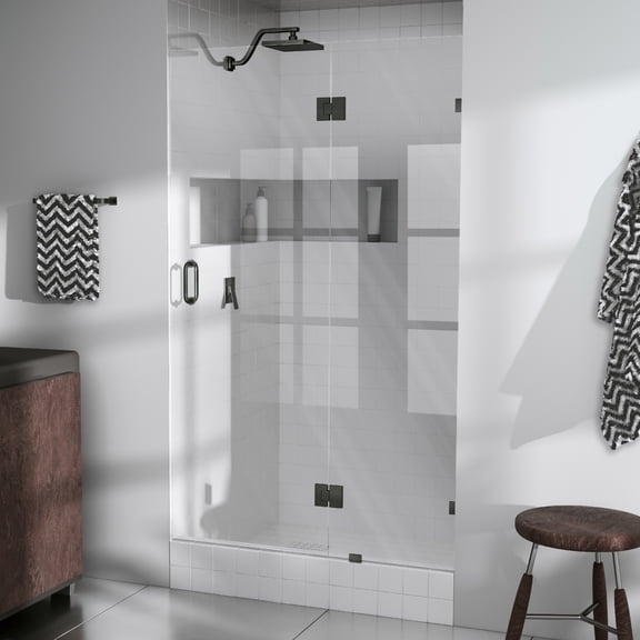 Halo 31.75 in. x 78 in. Glass hinged Glass Shower Enclosure