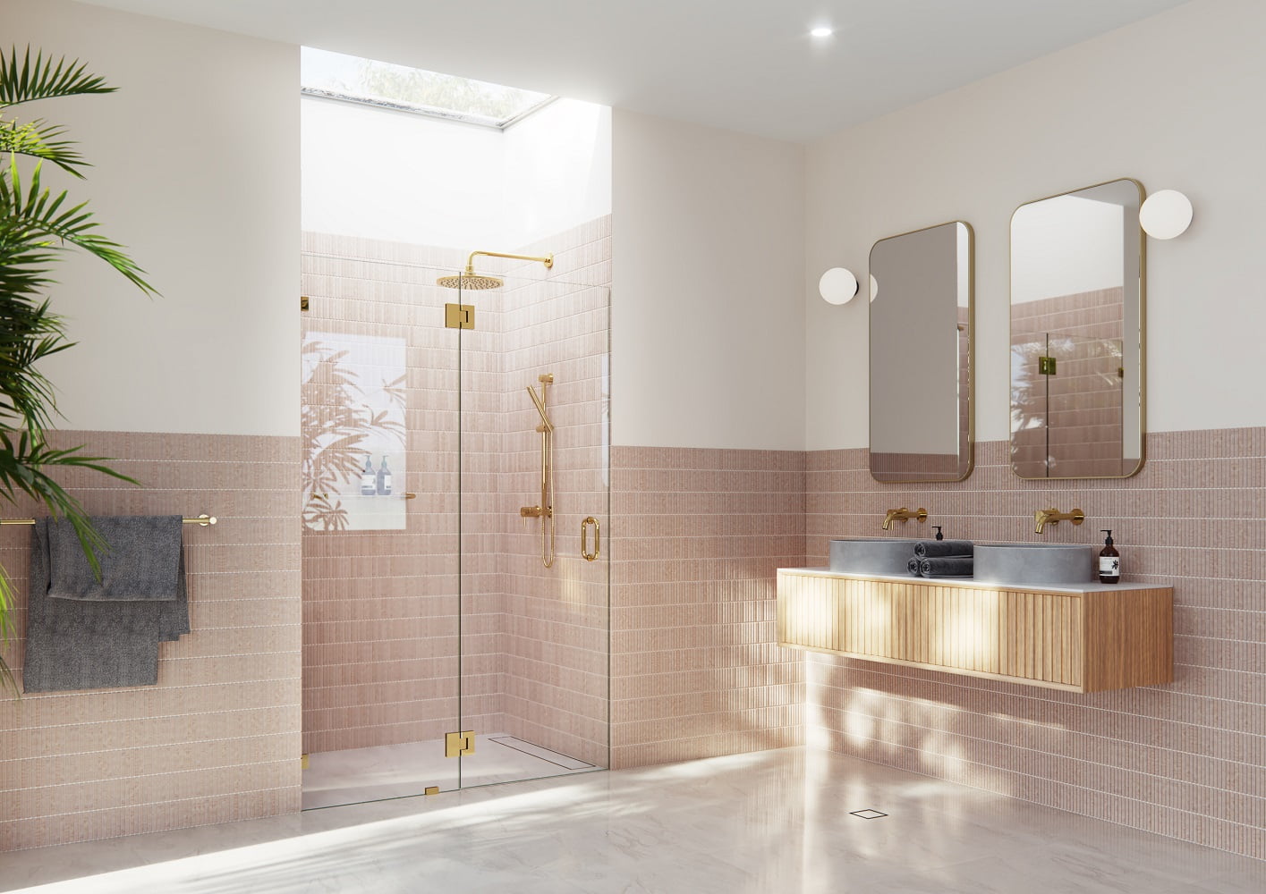 Halo 46.75 in. x 78 in. Glass Hinged Glass Shower Enclosure