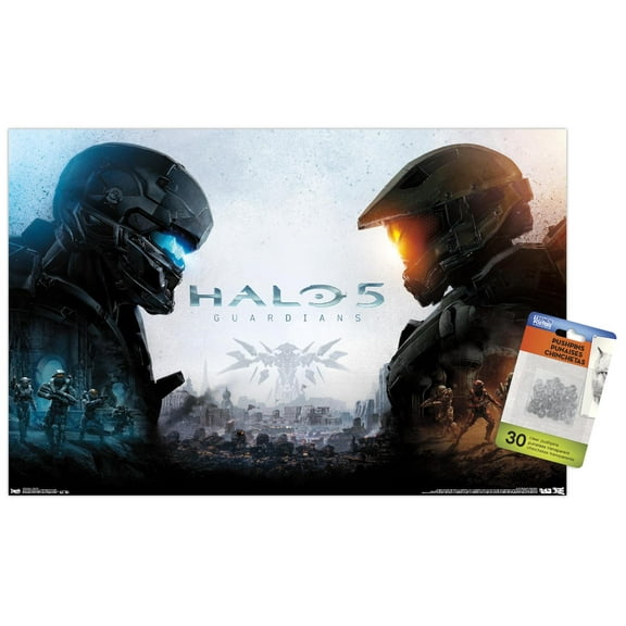 Halo 5 - Key Art Wall Poster with Push Pins, 14.725" x 22.375"