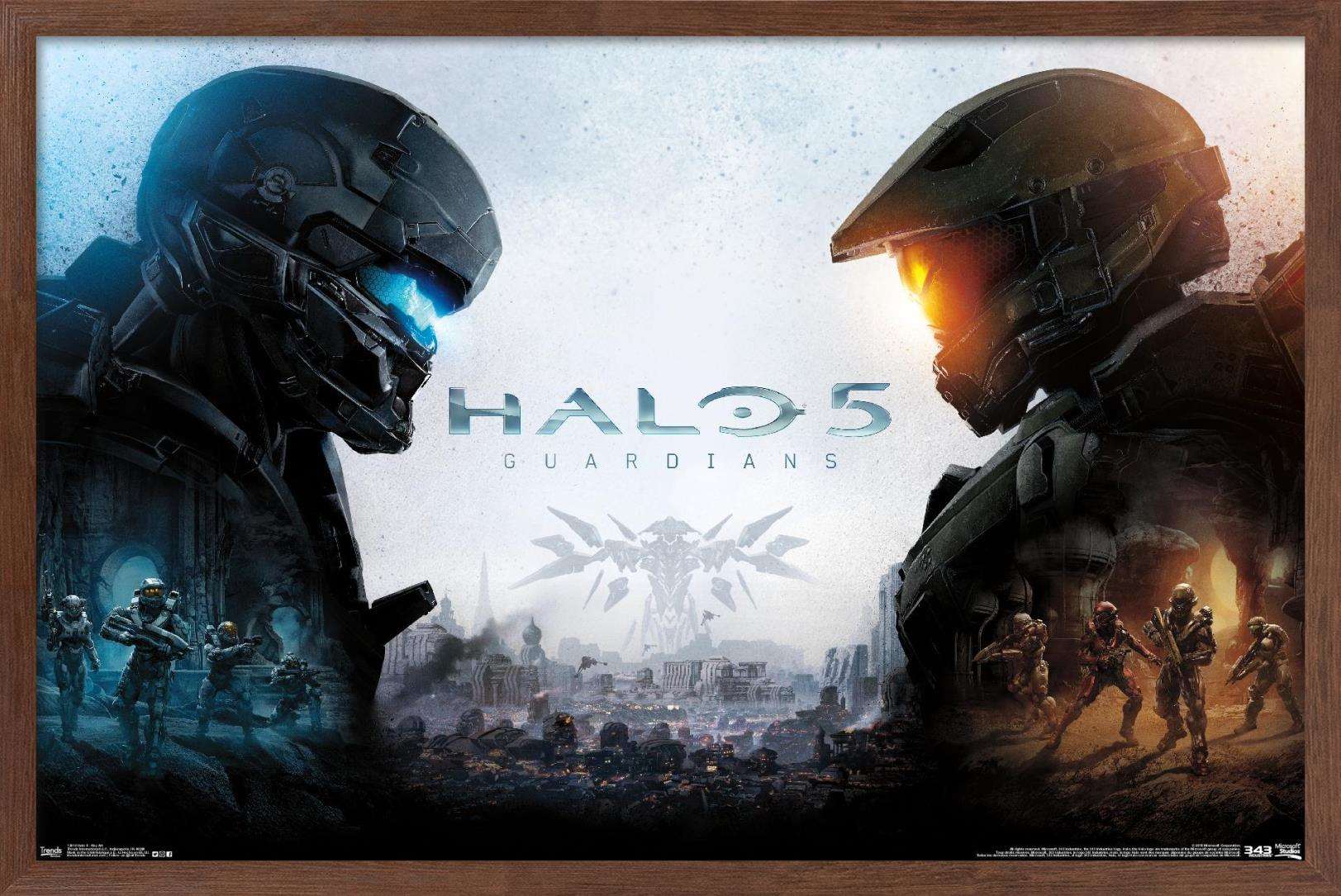 Halo 5 - Key Art Wall Poster, 14.725" x 22.375", Framed