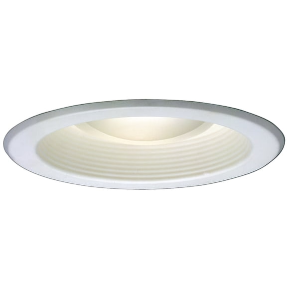 Halo 5001P Baffle Trim, 5 in Dia, 6-1/8 in OAH, Metal Body, White