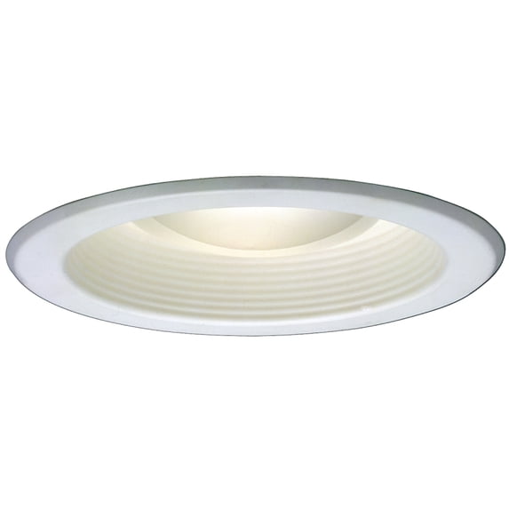 Halo 5001P Baffle Trim, 5 in Dia, 6-1/8 in OAH, Metal Body, White