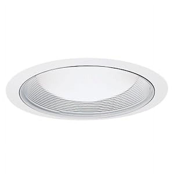 6-Inch Matte White Aluminum Recessed Baffle Trim