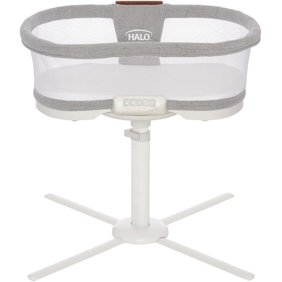 HALO BassiNest Luxe Swivel Baby Sleeper, Bedside Bassinet with 360&deg; Rotation, Dove Grey Tweed