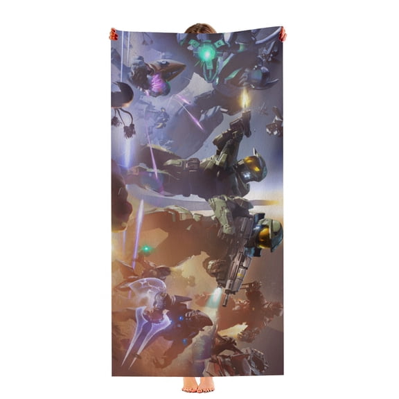 Halo Beach Towel Gift for Women Girls Boys Teenager Men 30"x60" Quick Drying Microfiber