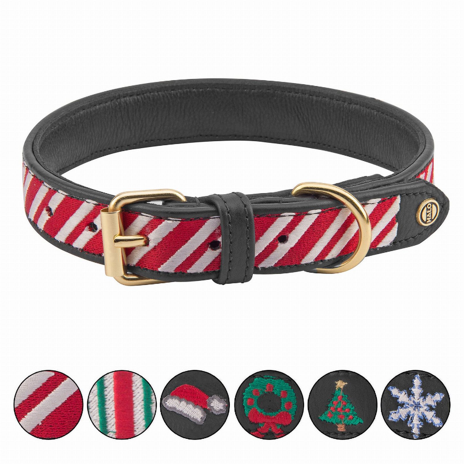 Halo Candycane Dog Collar M