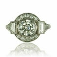 thumbnail image 1 of Halo Diamond Bezel Set Wedding Anniversary Ring 2.2 Ct Diamond 14K White Gold Over, 1 of 2