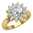 thumbnail image 1 of Halo Engagement Ring Classic Style Floral Halo Shared Prong Setting 14K Gold 1.30 CT TW (G,I1), 1 of 6
