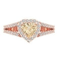 thumbnail image 1 of Halo Engagement Ring for Women - 1.49ct Natural Morganite in 14K Rose Gold Promise Ring, 1 of 6
