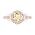 thumbnail image 1 of Halo Engagement Ring for Women - 1.86ct Natural Morganite in 18K Rose Gold Promise Ring, 1 of 6