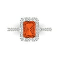 thumbnail image 1 of Halo Engagement Ring for Women - 1.86ct Simulated Red Diamond in 14K White Gold Promise Ring, 1 of 6