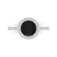 thumbnail image 1 of Halo Engagement Ring for Women - 1.8ct Natural Onyx in 14K White Gold Promise Ring, 1 of 8