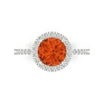thumbnail image 1 of Halo Engagement Ring for Women - 1.8ct Simulated Red Diamond in 18K White Gold Promise Ring, 1 of 6