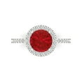 thumbnail image 1 of Halo Engagement Ring for Women - 1.8ct Simulated Ruby in 14K White Gold Promise Ring, 1 of 8