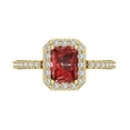 thumbnail image 1 of Halo Engagement Ring for Women - 1.92ct Natural Garnet in 14K Yellow Gold Promise Ring, 1 of 6