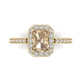 thumbnail image 1 of Halo Engagement Ring for Women - 1.92ct Yellow Moissanite in 14K Yellow Gold Promise Ring, 1 of 6